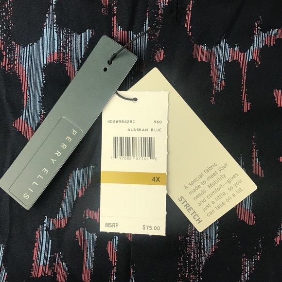 Perry Ellis Mens Big and Tall Shirt Abstrac - Picture 6 of 6